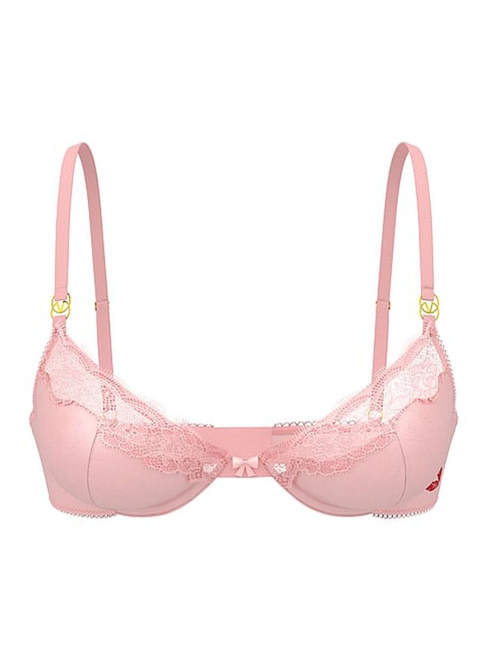 New! Victoria’s Secret Tease Unlined Satin Kiss Demi Bra 34B 34561